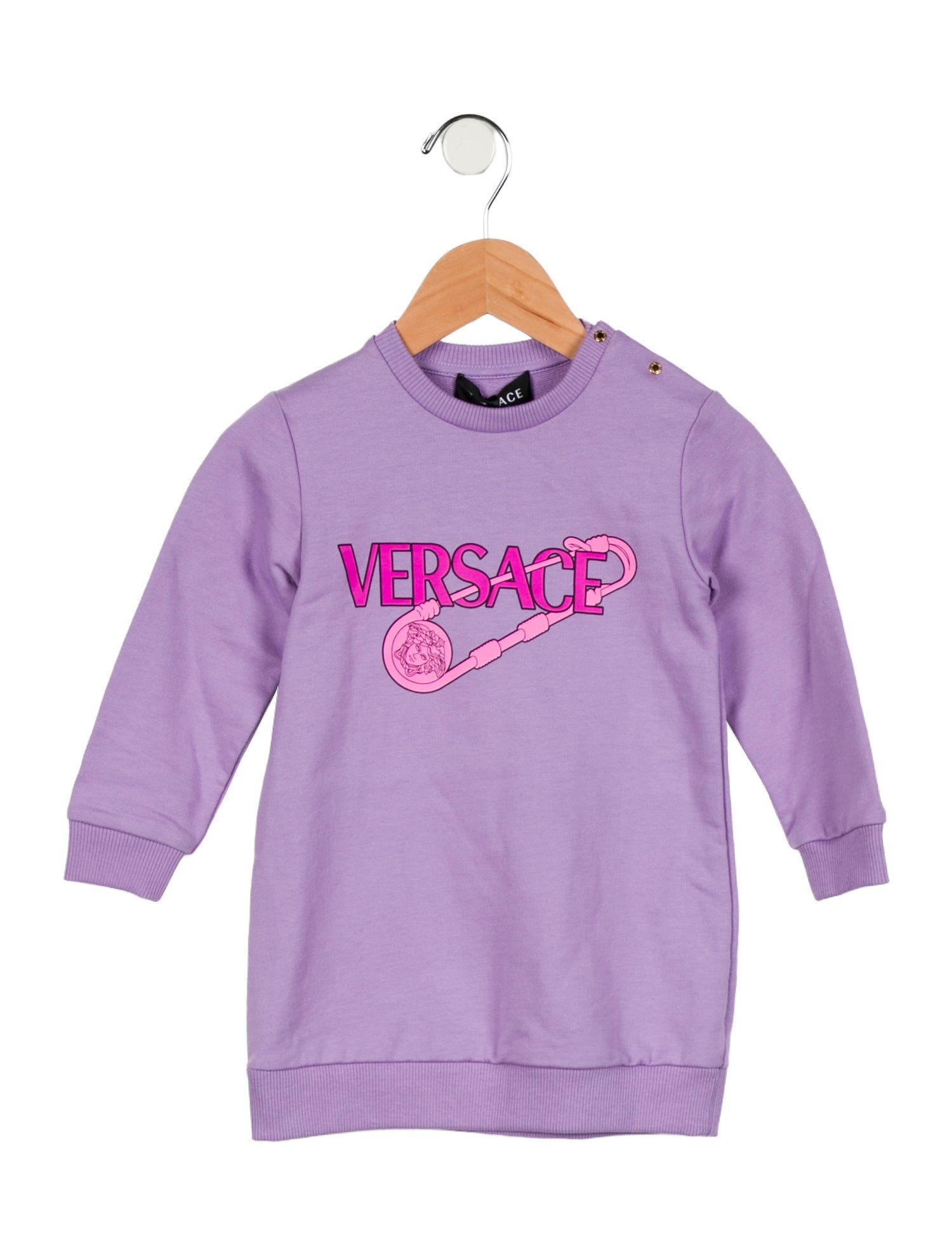 Versace Infant Girls' Logo Graphic Crew Neck Sweatshirt