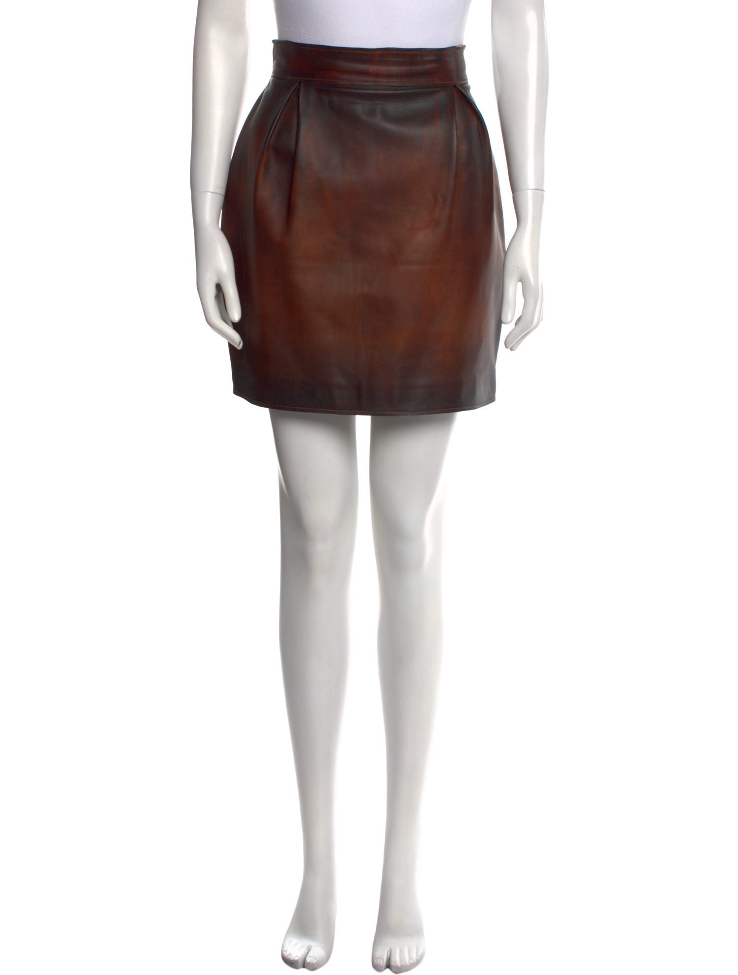 Versace Leather Mini Skirt