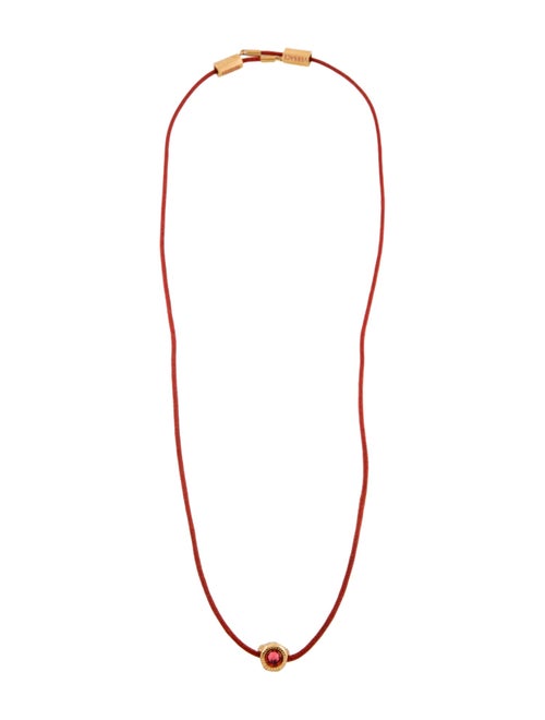 Versace Crystal & Enamel Medusa Adjustable Cord Collar Necklace