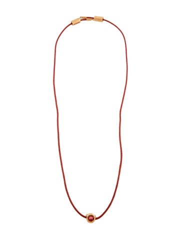 Versace Collar Crystal & Enamel Medusa Adjustable Cord Necklace