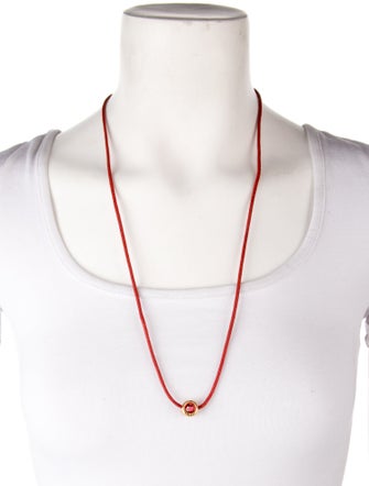 Versace Crystal & Enamel Medusa Adjustable Cord Collar Necklace