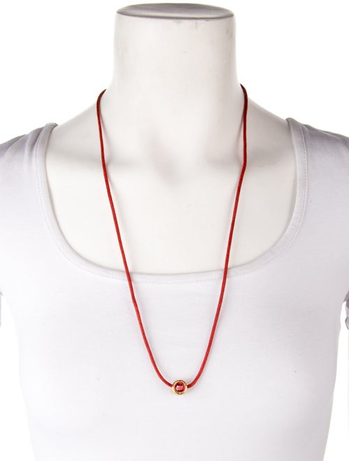 Versace Crystal & Enamel Medusa Adjustable Cord Collar Necklace