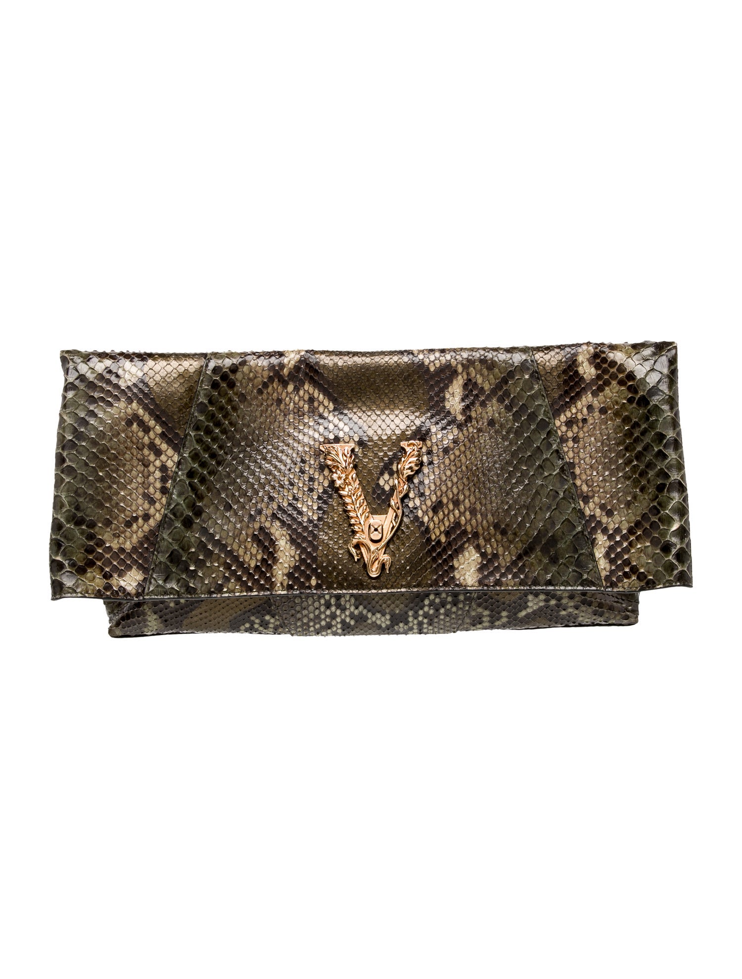 Versace Snakeskin Clutch