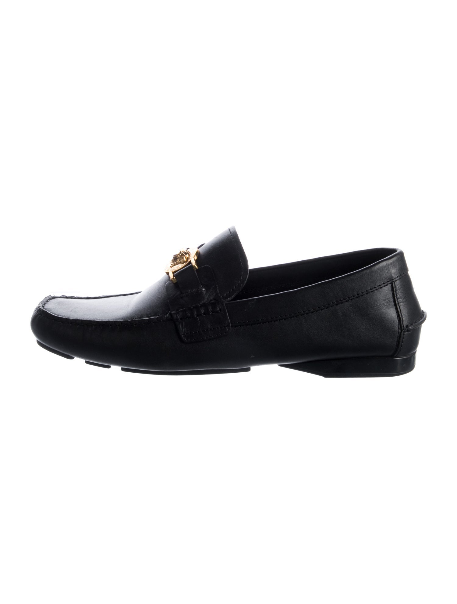 Versace Medusa Insignia Leather Loafers