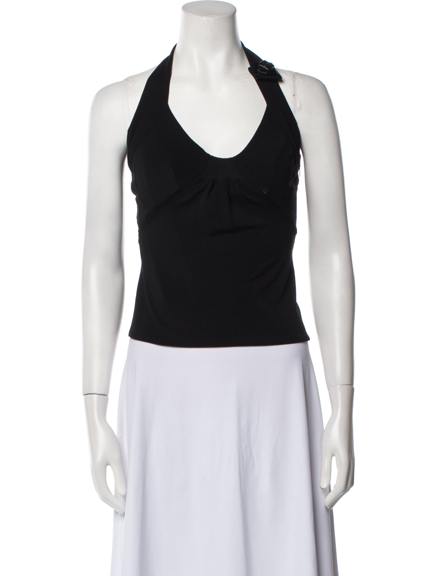 Versace Halterneck Sleeveless Crop Top