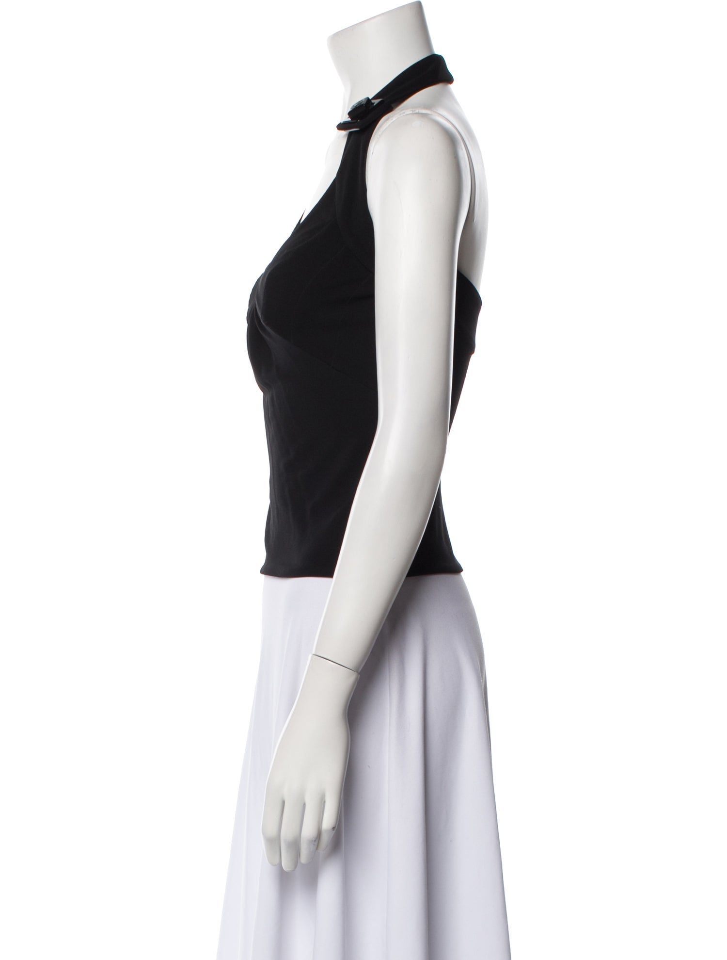 Versace Halterneck Sleeveless Crop Top