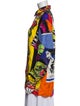 Versace Silk Printed Button-Up Top