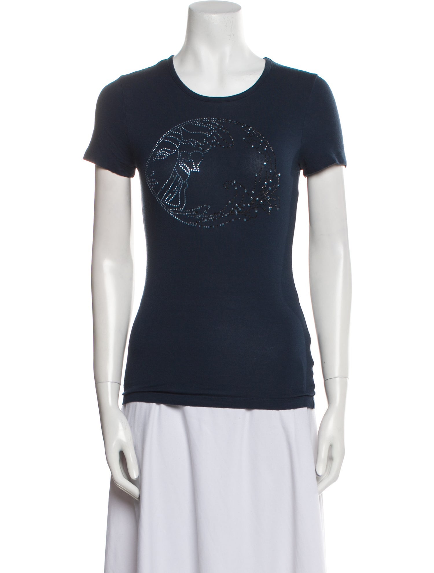 Versace Graphic Print Crew Neck T-Shirt