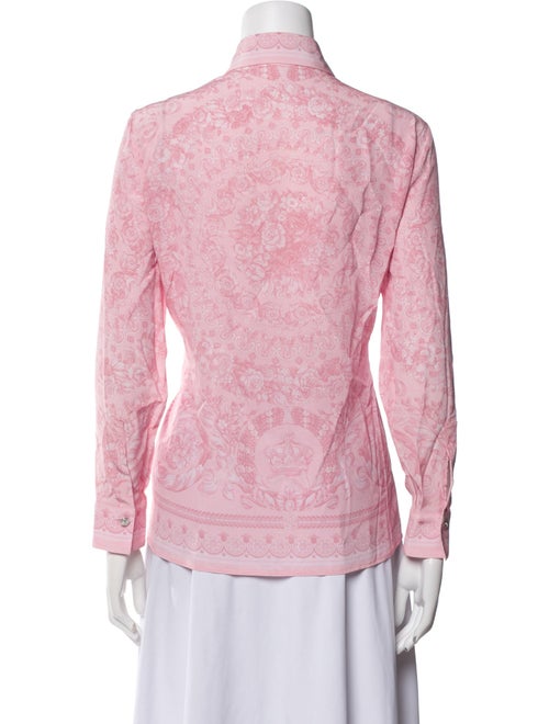 Versace Silk Printed Button-Up Top