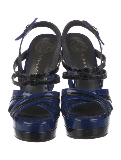 Versace Patent Leather Slingback Sandals