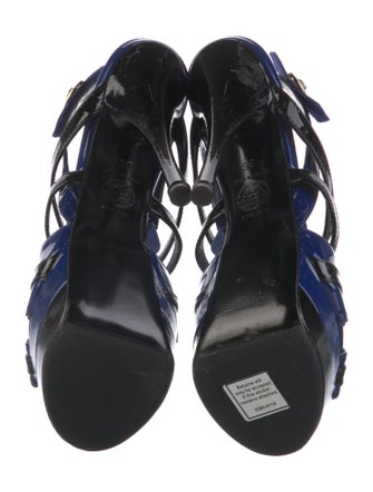 Versace Patent Leather Slingback Sandals