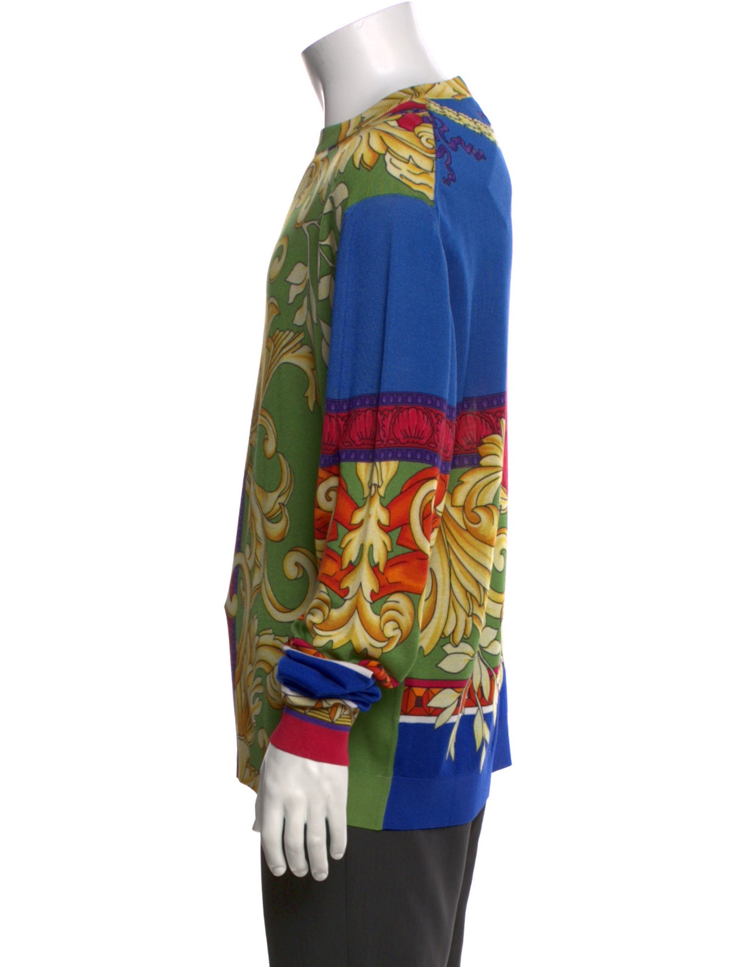 Versace Printed Crew Neck Pullover