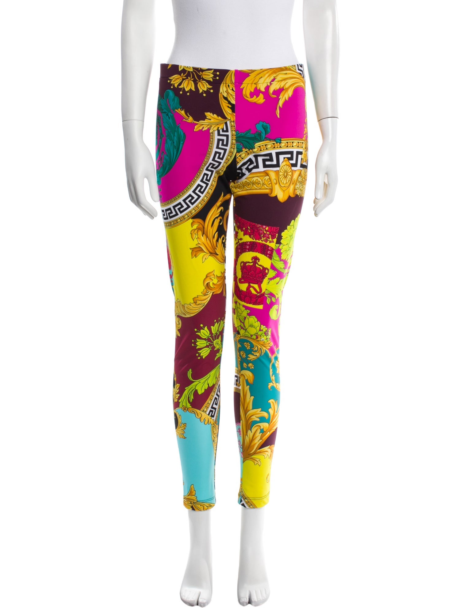 Versace Printed Skinny Leg Pants