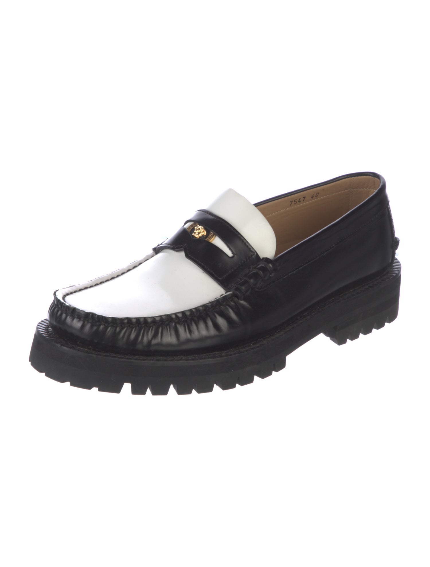 Versace Medusa Insignia Leather Loafers