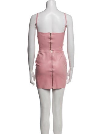 Versace Latex Cutout Accent Skirt Set