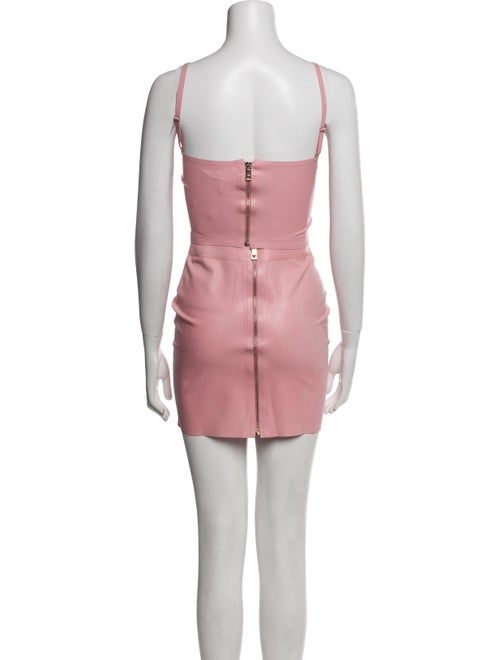 Versace Latex Cutout Accent Skirt Set