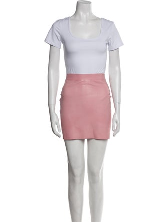 Versace Latex Cutout Accent Skirt Set