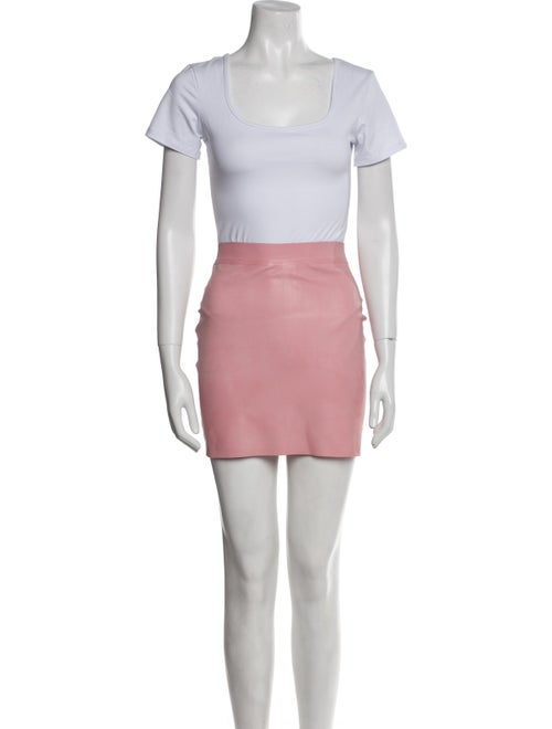 Versace Latex Cutout Accent Skirt Set