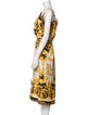 Versace Silk Midi Length Dress