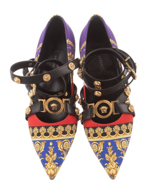 Versace Printed Slingback Flats
