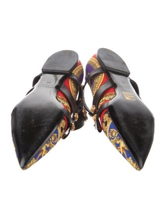 Versace Printed Slingback Flats
