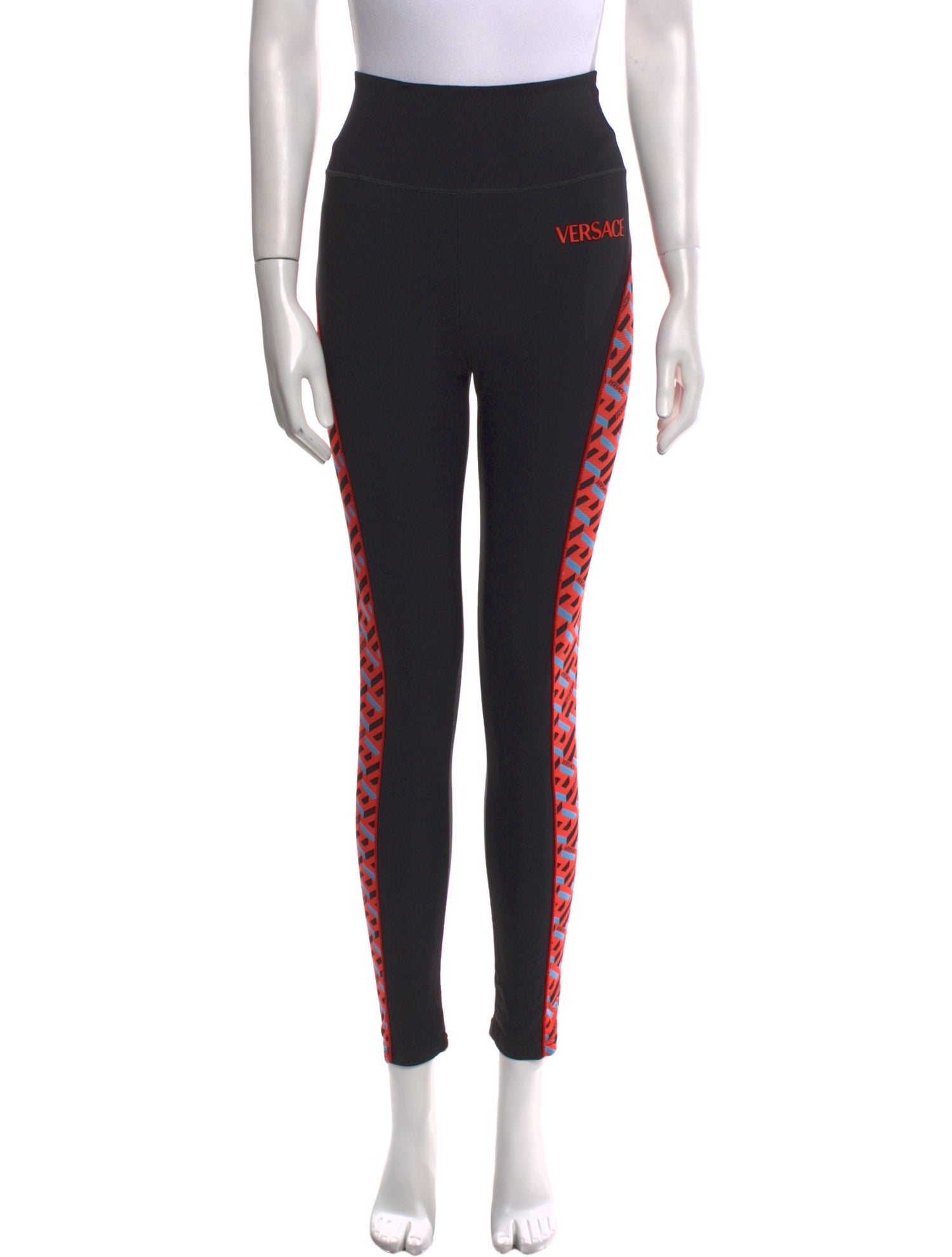 Versace Graphic Print Skinny Leg Pants