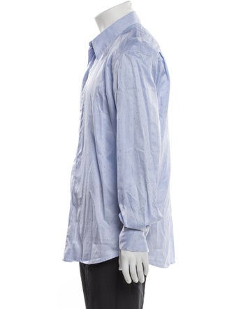 Versace Polka Dot Print Long Sleeve Shirt