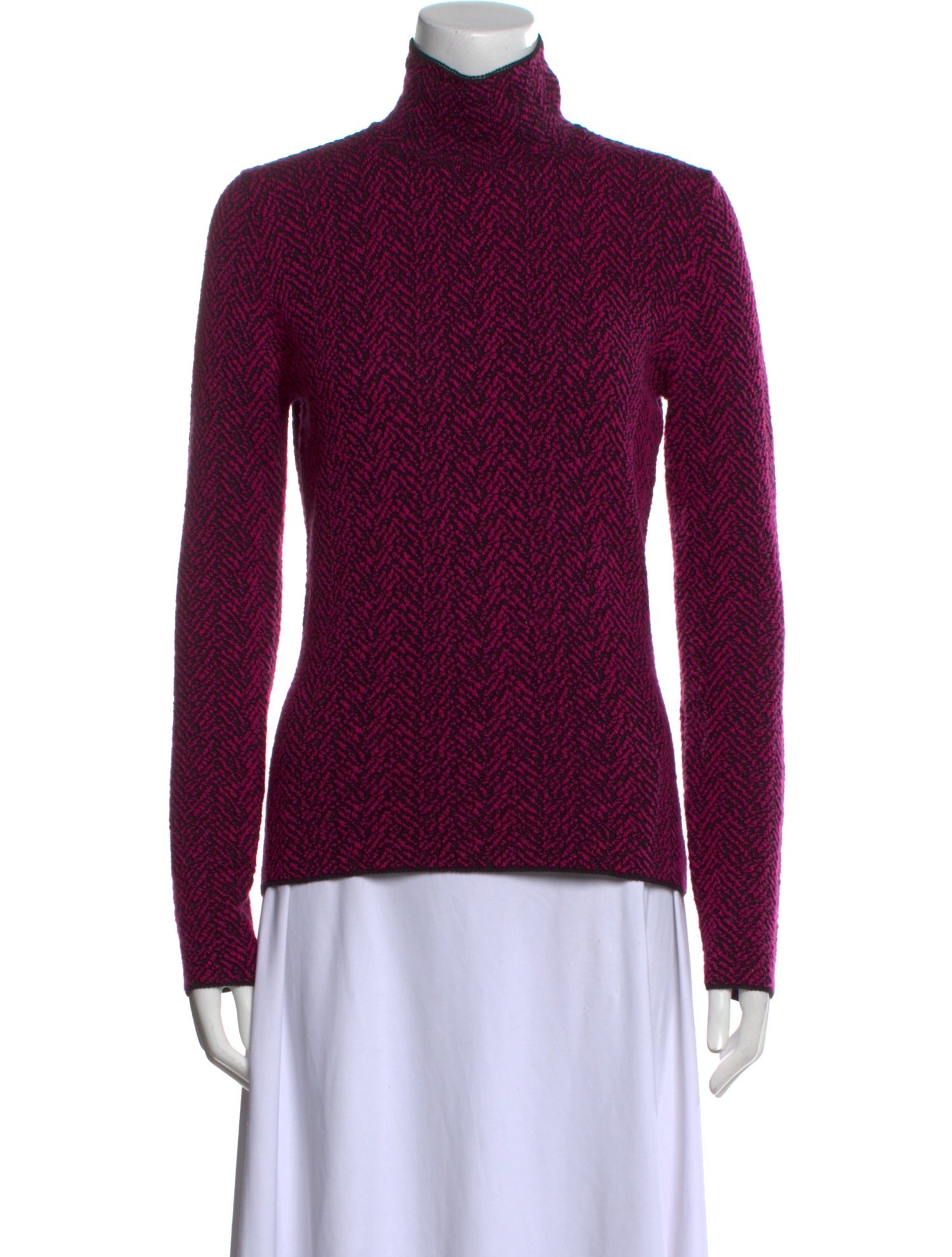 Versace Printed Turtleneck Sweater