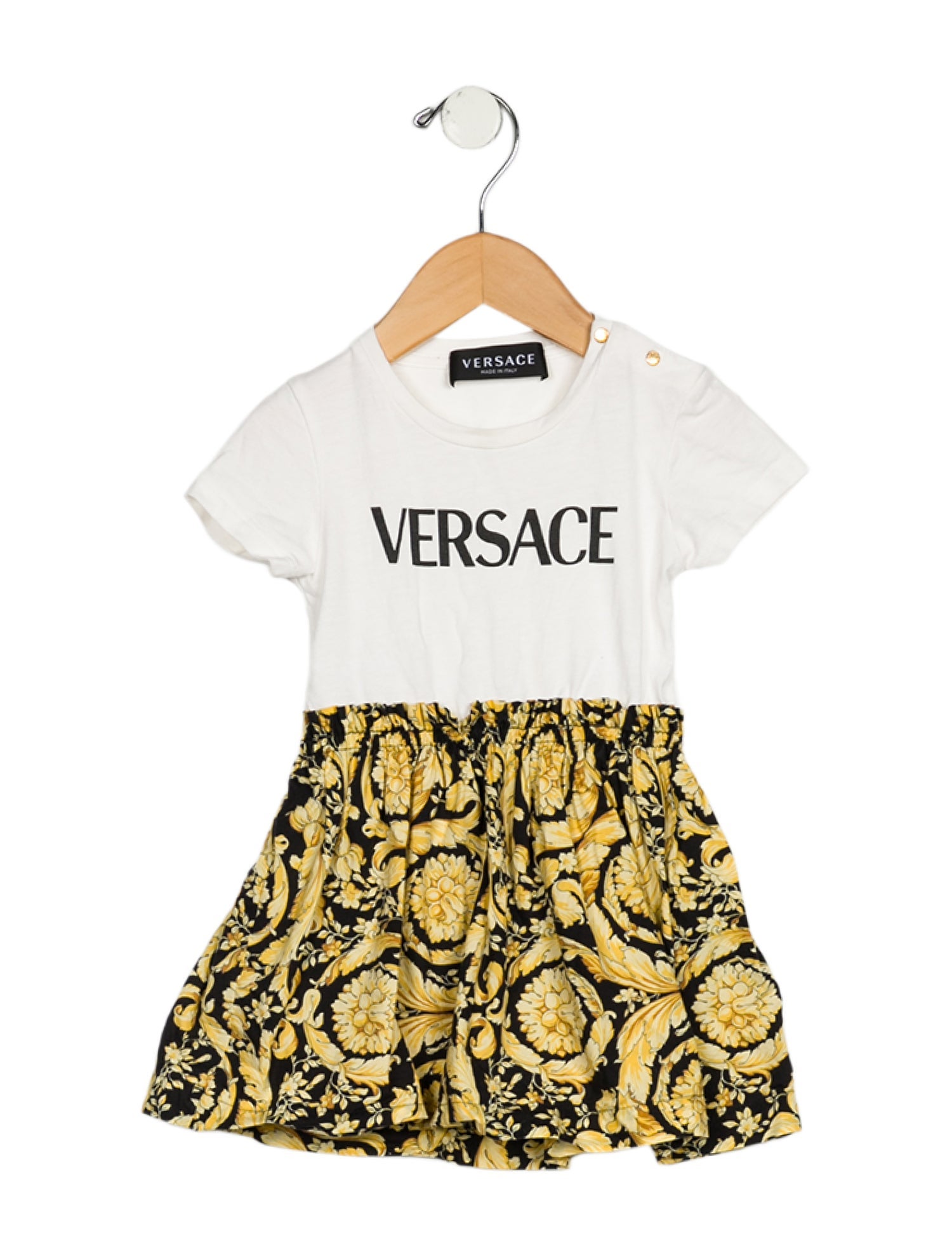 Versace Infant Girls Cotton Short Sleeve Dress
