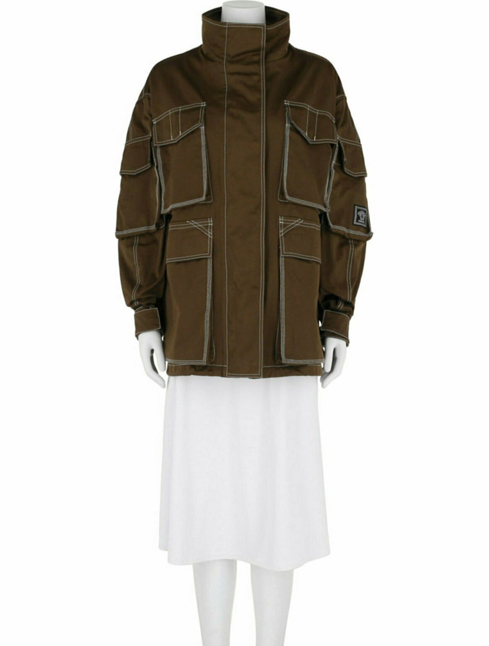 Versace Jacket Green Colorblock Pattern Long Slee… - image 4