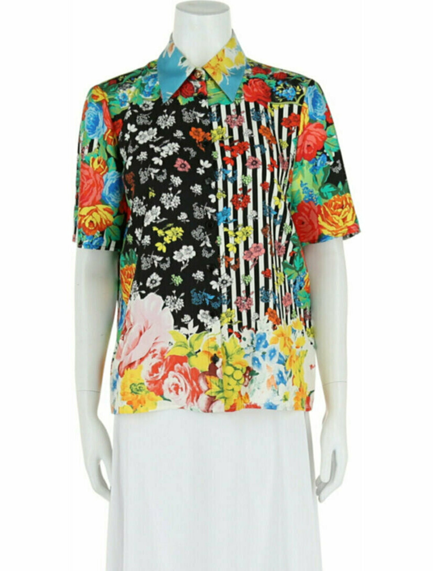 Versace Silk Button-Up Top w/ Tags