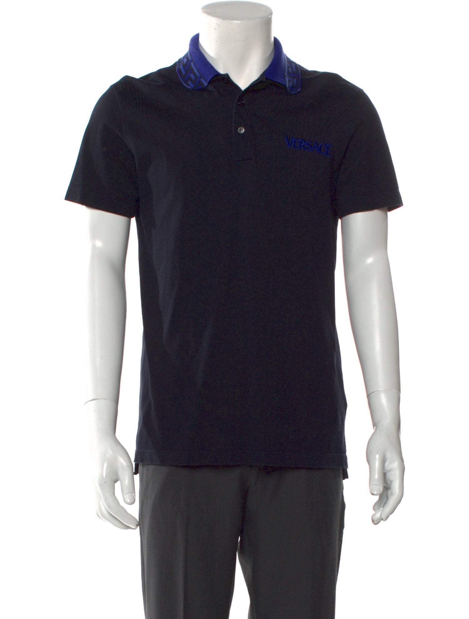 Versace Medusa Insignia Crew Neck Polo Shirt