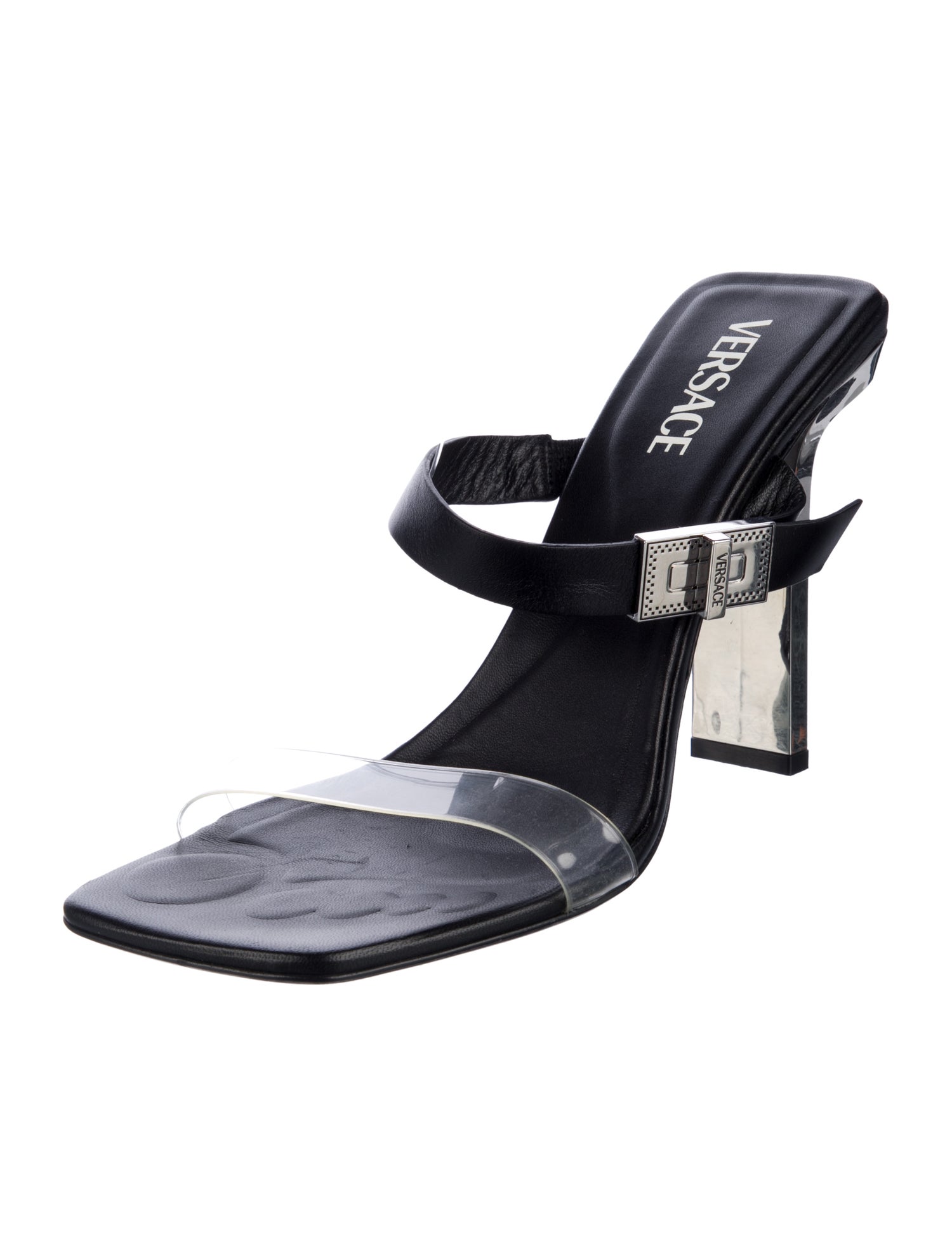 Versace Medusa Insignia Leather Slides