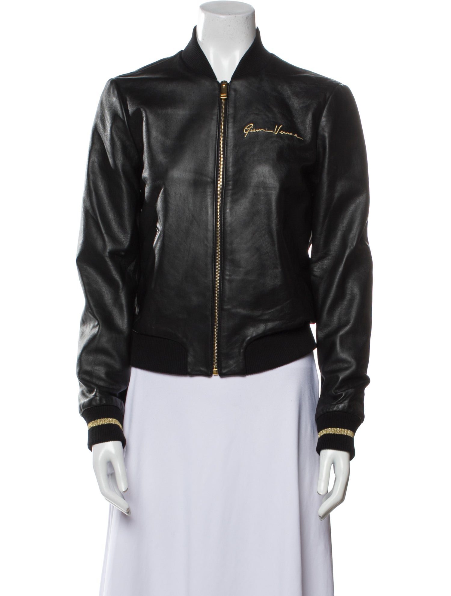 Versace Leather Bomber Jacket