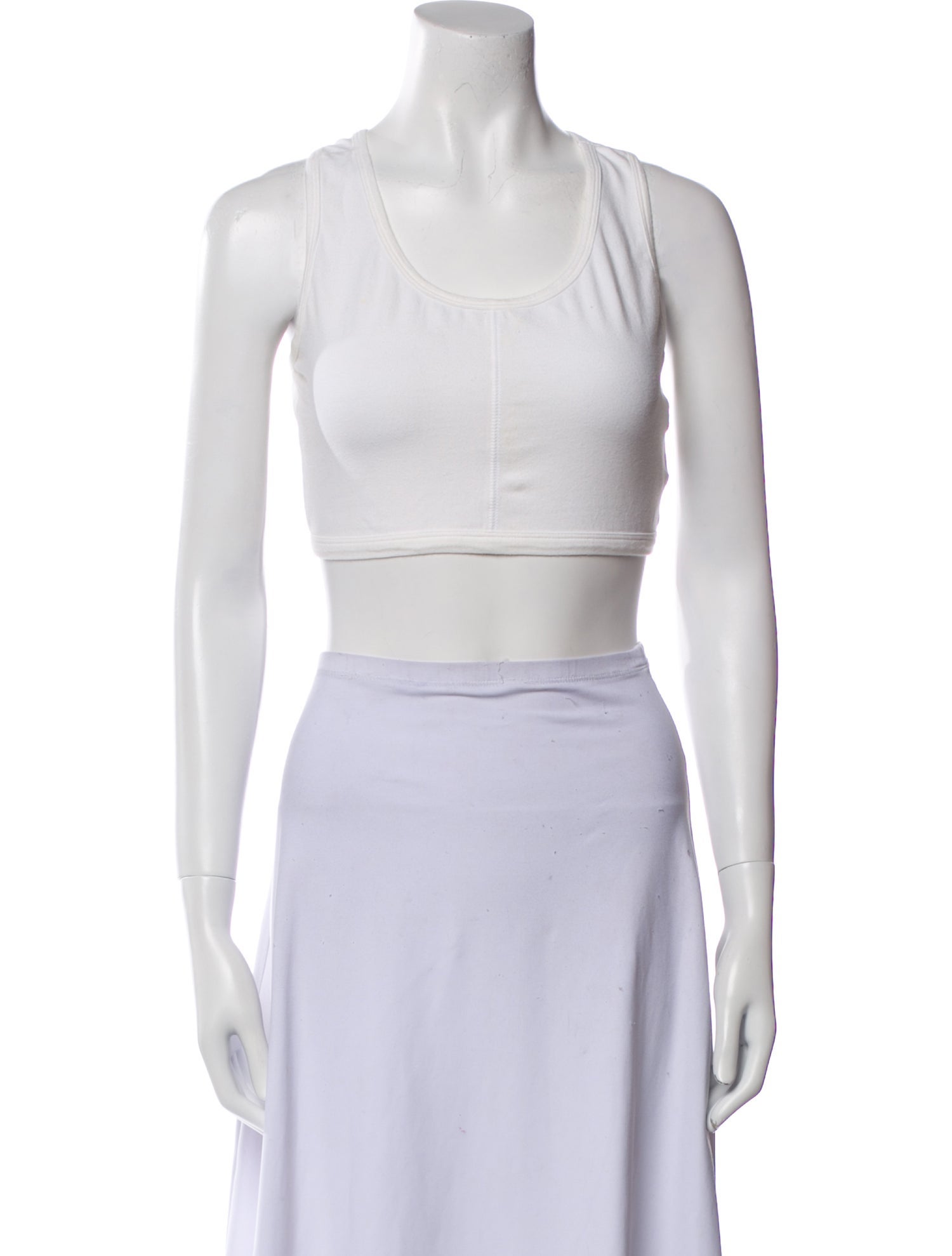 Versace Scoop Neck Sleeveless Crop Top