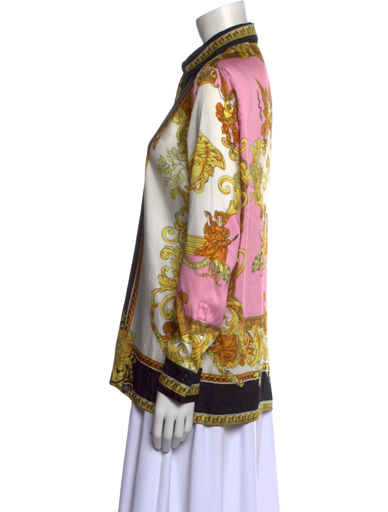 Versace 2022 Printed Button-Up Top