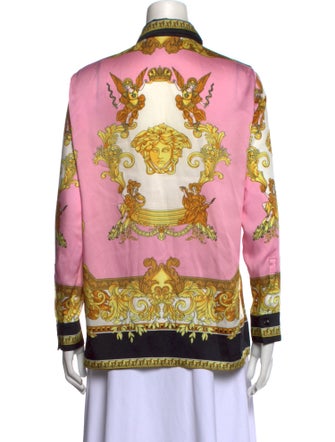 Versace 2022 Printed Button-Up Top