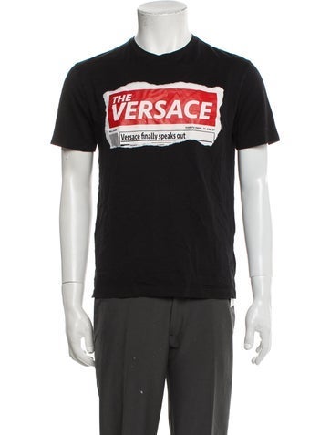 Versace T-Shirts Graphic Print Crew Neck T-Shirt M