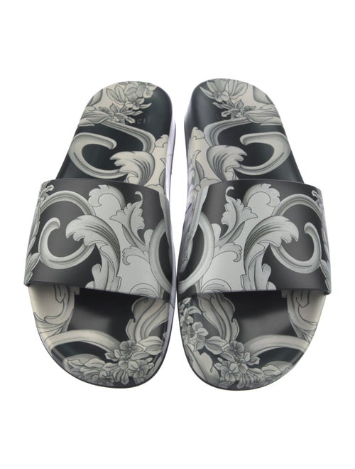 Versace Rubber Floral Print Slides
