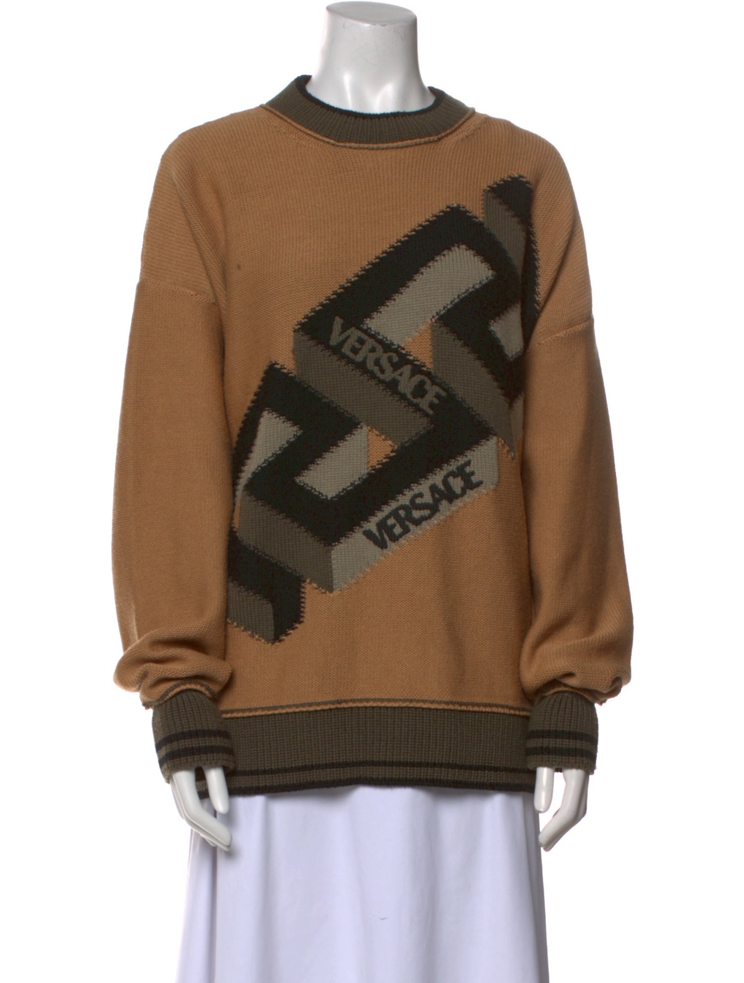 Versace Printed Crew Neck Sweater