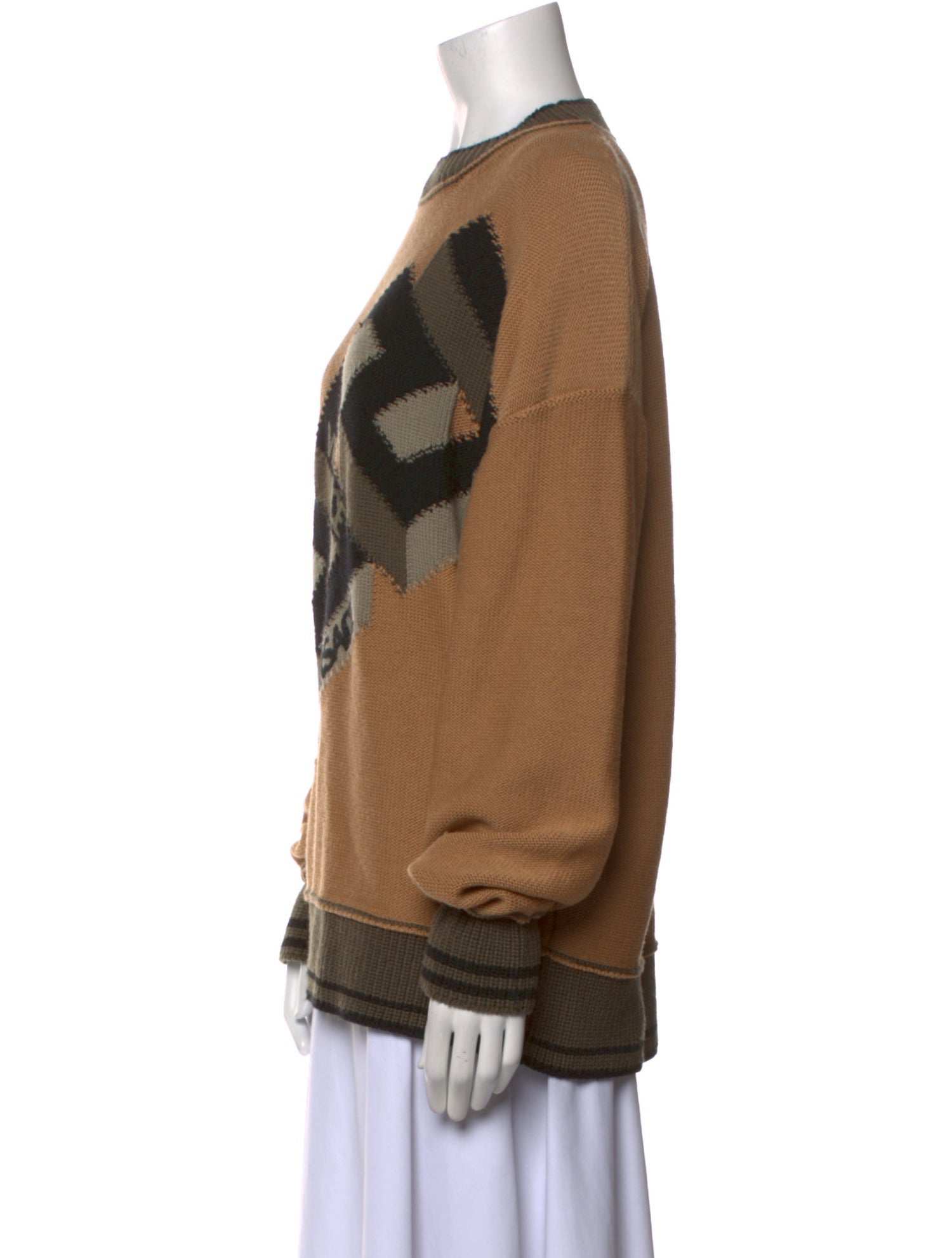 Versace Printed Crew Neck Sweater