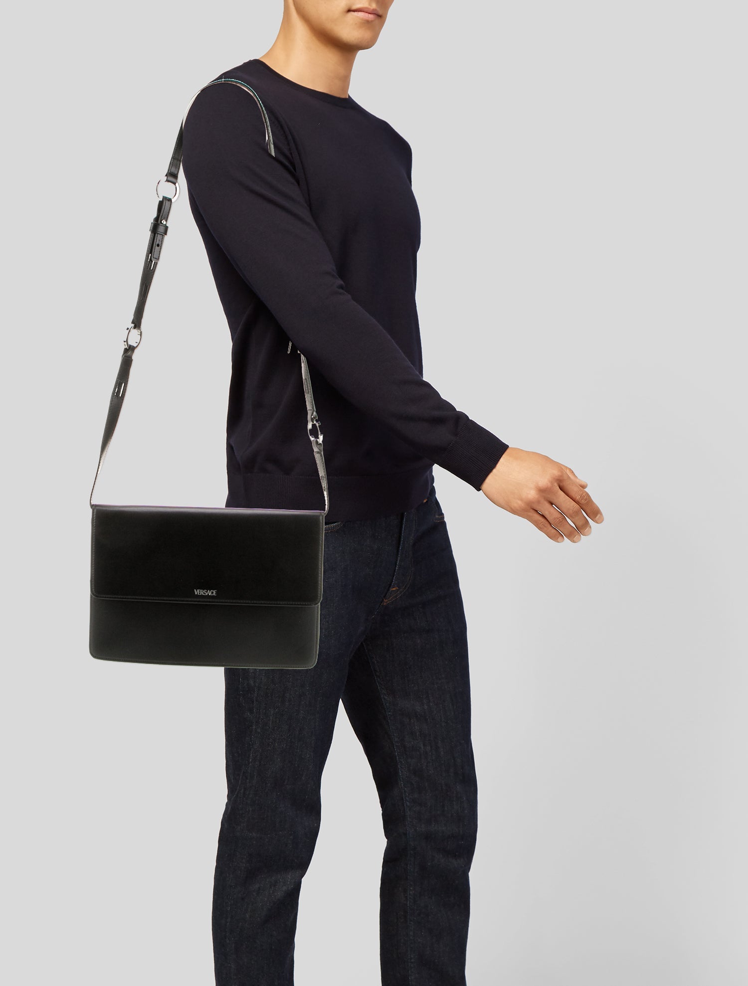 Versace Leather Crossbody Bag