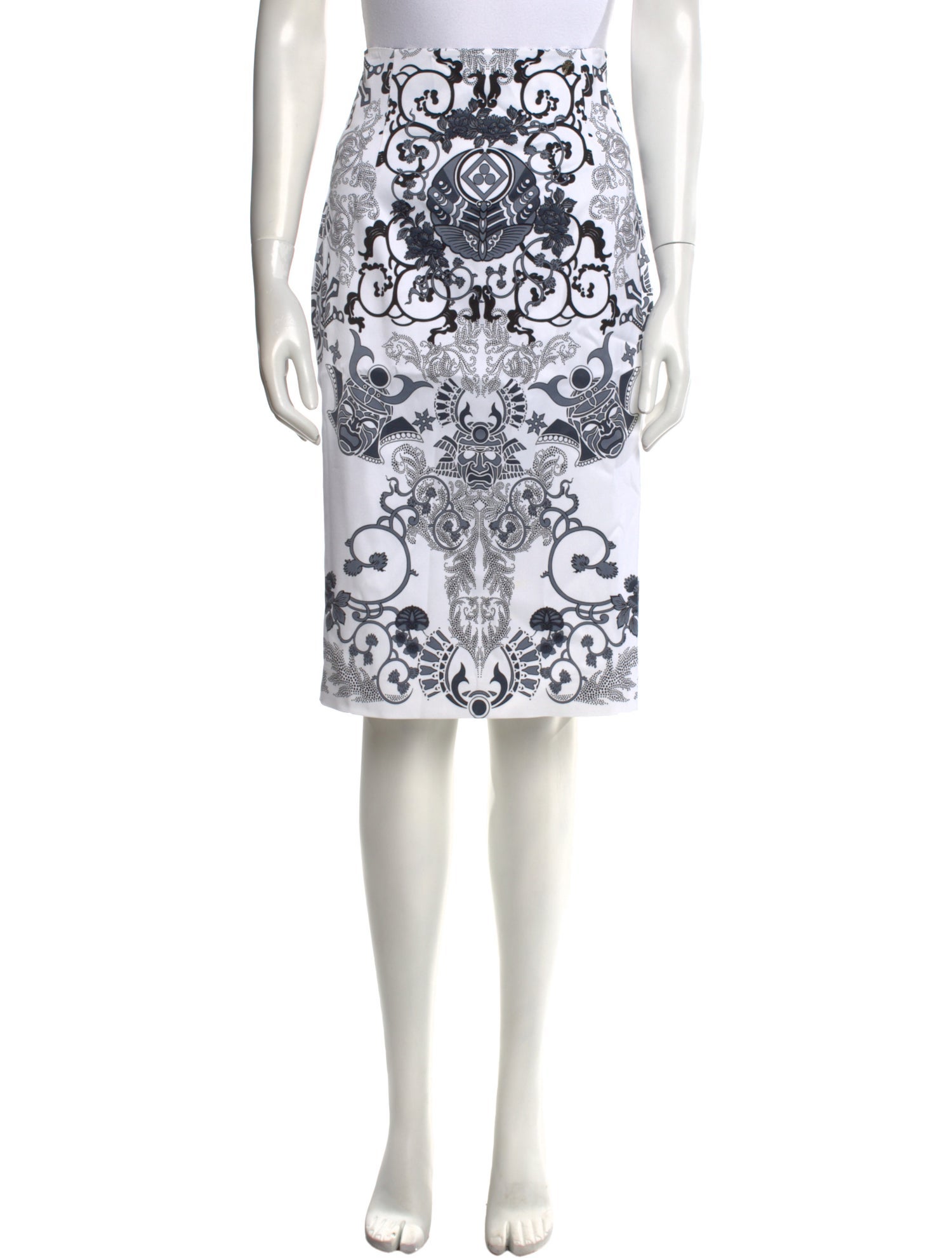 Versace Collection Printed Knee-Length Skirt