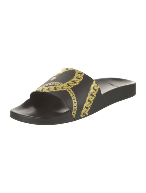Versace Chain-Link Accent Rubber Slides
