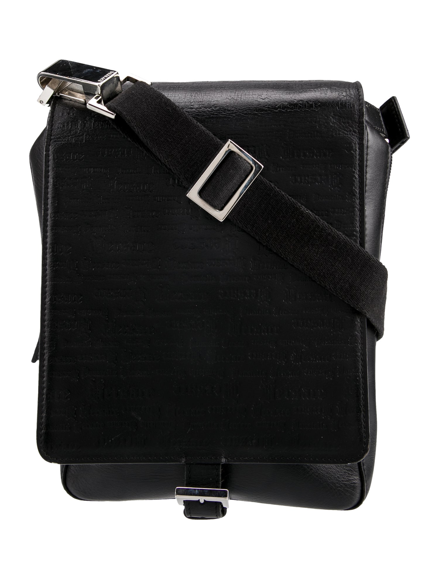 Versace Leather Messenger Bag