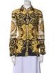 Versace Silk Printed Button-Up Top