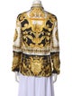 Versace Silk Printed Button-Up Top