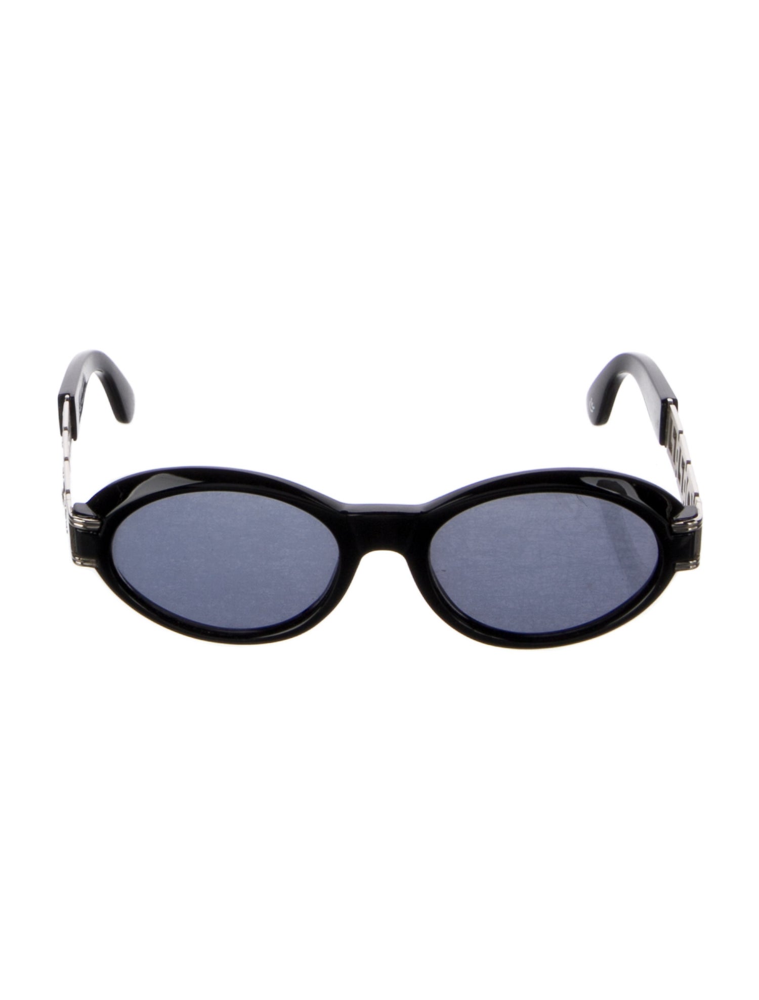 Versace Grecca Pattern Round Sunglasses