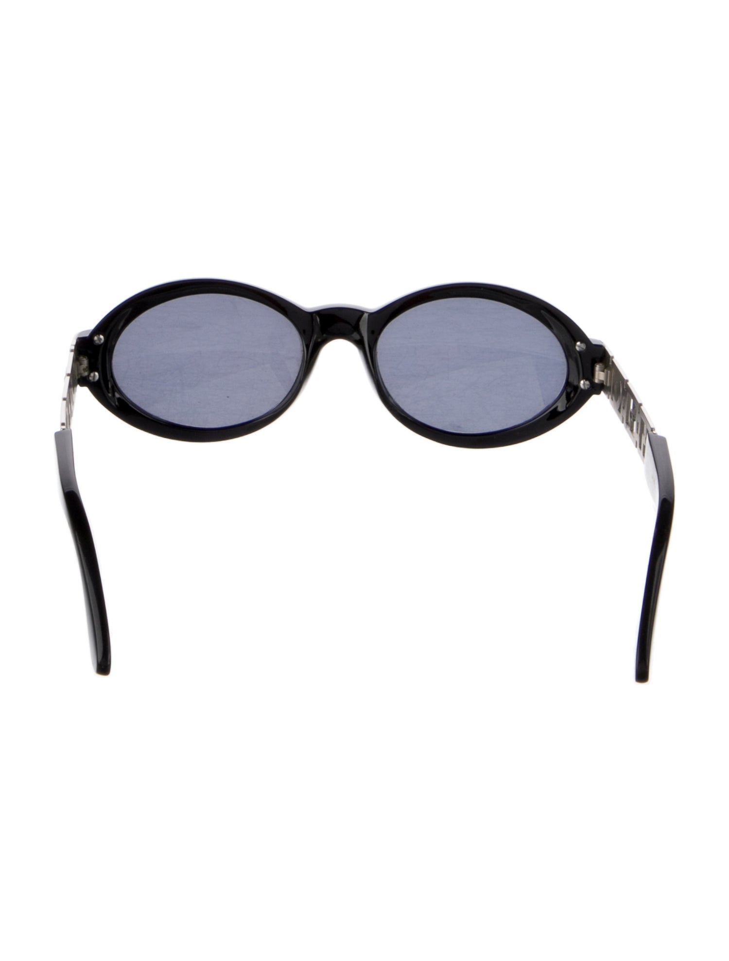 Versace Grecca Pattern Round Sunglasses
