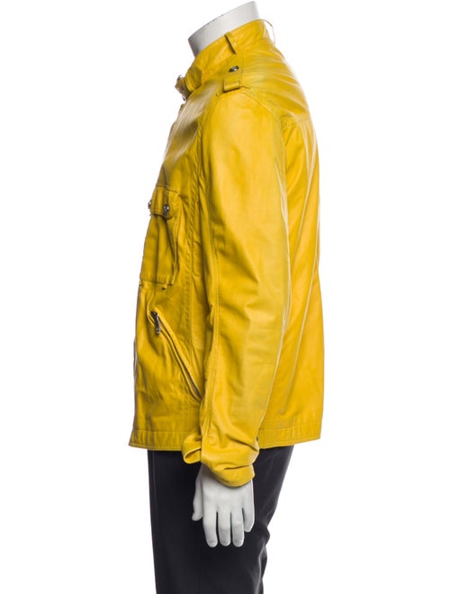 Versace Calf Leather Utility Jacket